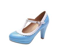 Generisch 2026 Sandalias Tándem Clásicas con Hebilla para Ocasiones Festivas Elegantes Chanclas De Punta De Tiras Frente Plano Mujer Tacones Altos Moda De Noche, azul claro, 39 EU