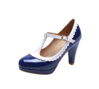 Generisch 2026 Sandalias Tándem Clásicas con Hebilla para Ocasiones Festivas Elegantes Chanclas De Punta De Tiras Frente Plano Mujer Tacones Altos Moda De Noche, azul, 42 EU