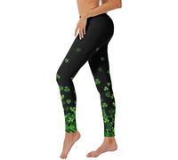 Generisch 2026 St Patricks Day Print Pantalones de Yoga de Cintura Alta para Mujer Leggings Medias Compresión Yoga Correr Fitness Leggings de Cintura Alta, Negro , L