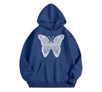 Generisch 2026 Sudadera con capucha Sudaderas para Elegante Estampado Manga Larga Casual Invierno Exterior Sudadera con Capucha, marine, 1-2 años