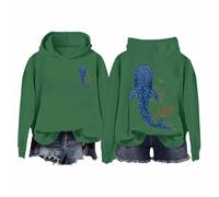 Generisch 2026 Sudadera para mujer con estampado de Isaiah para el día a día, oficina, con diseño de versículo de la Biblia para los días fríos de otoño, Verde oscuro., L