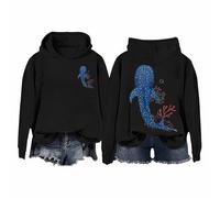 Generisch 2026 Sudadera para Mujer con Estampado Isaiah Sudadera con Capucha para Diario Oficina Vacaciones Decorativa Versículo de la Biblia Motivo Manga Larga Suéter Talla Grande, Negro , L