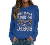 Generisch 2026 Sudadera para mujer con texto "God is Greater Than The Highs and Lows", azul, S