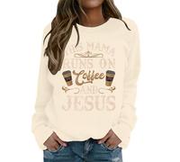 Generisch 2026 Sudadera para mujer con texto "God is Greater Than The Highs and Lows", beige, XL