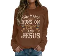 Generisch 2026 Sudadera para mujer con texto "God is Greater Than The Highs and Lows", café, S