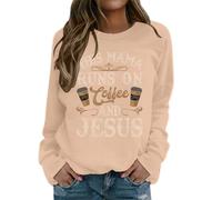 Generisch 2026 Sudadera para mujer con texto "God is Greater Than The Highs and Lows", caqui, XXL