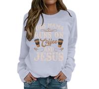Generisch 2026 Sudadera para mujer con texto "God is Greater Than The Highs and Lows", Gris claro., S