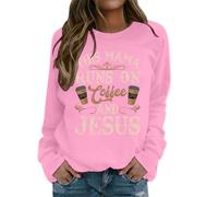 Generisch 2026 Sudadera para mujer con texto "God is Greater Than The Highs and Lows", Rosa., L