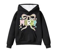 Generisch 2026 Sudaderas con capucha y sudaderas con estampado de reno suéter casual de invierno para atuendo festivo Chaqueta con capucha cálida Ropa diaria cómoda para mujeres jóvenes, Negro , 8-9
