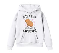 Generisch 2026 Sudaderas con capucha y sudaderas para niños grandes lindo estampado suéter de manga larga con bolsillo y capucha para otoño e invierno, Blanco, 12-13 años