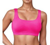 Generisch 2026 Sujetador Deportivo Mujer Traje de Baño Sujetador de Baño Bikini Cuello Top Traje de Baño Mujer Bikini Pantalones Alto, Rosa intenso., S
