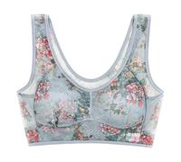 Generisch 2026 Sujetador deportivo sin costuras para mujer de edad media sin aros, sujetador para dormir estilo chaleco conjunto de ropa de mujer, azul, 3XL