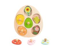Generisch 2026 Tabla de rompecabezas de madera para niños pequeños (1-3 años) - Educación de la Primera Infancia - Promueve la motricidad fina, coordinación mano-ojo reconocimiento de formas (B, talla