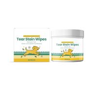 Generisch 2026 Toallitas de limpieza para manchas de lágrimas suaves para perros y gatos, para eliminar la suciedad y las secreciones oculares de forma segura (1 ml) (amarillo, 6 cm)