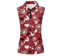 Generisch 2026 tops sin mangas para mujer blusa casual elegante con estampado para viajes de verano diarios para crear declaraciones de moda relajadas perfectas, rojo, 3XL