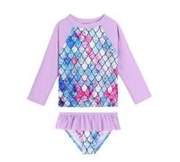 Generisch 2026 Traje de baño de 2 Piezas para Niñas de Cintura Alta Conjunto de Bikini con Cubierta, Color lila claro., 100=L