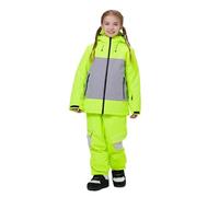Generisch 2026 Traje de nieve para niños y niñas, ropa de esquí para deportes de invierno, actividades al aire libre con rendimiento térmico, verde, 6-9 años