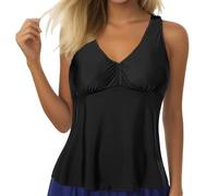 Generisch 2026 trajes de baño para mujer tops de bikini para mujer, tops de traje de baño, tops de traje de baño conservadores sin parte inferior., Negro , XL