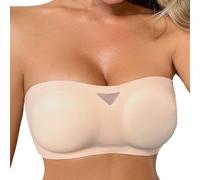 Generisch 2026 Verano Este es un sujetador transpirable, sin costuras, transparente, desmontable ropa interior con tirantes para mujer Europa América, beige, XL