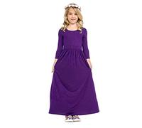 Generisch 2026 Vestido de fiesta por encima de la rodilla para niños pequeños Vestido de princesa de manga larga para ropa de fiesta elegante con comodidad, morado, 9-10 años