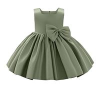 Generisch 2026 vestido de tutú de bowknot de boda para bebé boda dama de honor fiesta de cumpleaños desfile vestidos formales niño primer bautizo vestido de bautizo, verde, 3-4 años