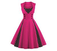 Generisch 2026 Vestido de verano para mujer, manga corta, panel para mujer, vestido de corte para mujer, talla grande, vestido gótico (XL)