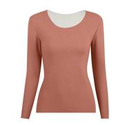 Generisch 2026 Winter Warm Plus Size Ropa Interior Térmica Función de Compresión Forro Polar Ropa Interior Térmica, naranja, XL