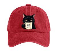 Generisch 2026 ¿Ya está muerto? sombrero, gato gracioso, citas sarcásticas, humor, decir, gorra, gorras de béisbol Gorra blanca para niños, rojo, Talla única