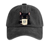 Generisch 2026 ¿Ya está muerto? sombrero, gato gracioso, citas sarcásticas, humor, decir, gorra, gorras de béisbol Gorra blanca para niños, Negro , Talla única