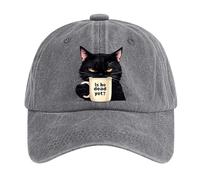 Generisch 2026 ¿Ya está muerto? sombrero, gato gracioso, citas sarcásticas, humor, decir, gorra, gorras de béisbol Gorra blanca para niños, gris, Talla única