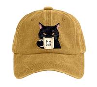 Generisch 2026 ¿Ya está muerto? sombrero, gato gracioso, citas sarcásticas, humor, decir, gorra, gorras de béisbol Gorra blanca para niños, amarillo, Talla única