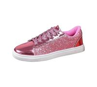 Generisch 2026 Zapatillas casuales de moda con cordones, suela de plataforma, antideslizantes, cómodas, ideales para el uso diario., Rosa., 40 EU