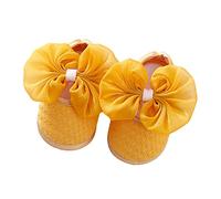 Generisch 2026 Zapatillas de bebé Zapatos suaves para aprender a andar para niños pequeños princesa caminantes infantiles zapatos cómodos para bebés, amarillo, 20.5 EU