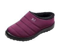 Generisch 2026 Zapatillas de estar por casa y fuera para mujer, cómodas, suaves, con forro polar, para casa y viajes, rojo, 44 EU