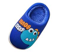 Generisch 2026 Zapatillas de Niñas Suave Algodón Dibujos Animados Dinosaurios Cálidos Zapatos Hogar Moda Lindos Zapatillas De Interior Cómodas, azul, 28.5 EU