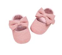 Generisch 2026 Zapatillas de punto suave para bebé con lazo para niños pequeños, niñas, zapatos para aprender a andar, zapatos para niños pequeños, zapatos de cuna para recién nacidos hasta 24 meses