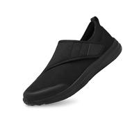 Generisch 2026 Zapatillas informales para hombre, cómodas, transpirables, antideslizantes, para pies anchos, suela suave, zapatillas ligeras, Negro , 36 EU