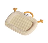 Generisch 2027 - Cama para gatos, transpirable, de seda helada, para gatos pequeños, lavable (amarillo, 45 x 35 cm)