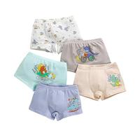 Generisch 2027 Multipack Ropa interior para niños, calzoncillos suaves y transpirables para niños y adolescentes, cintura elástica cómoda, Blanco, 4-5 años