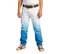 Generisch 2027 Pantalones cargo al aire libre para niños, pantalones de senderismo para niños, adolescentes y adolescentes, pantalones deportivos para correr, ropa casual, ropa de calle, Blanco, 13-14