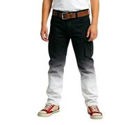 Generisch 2027 Pantalones cargo al aire libre para niños, pantalones de senderismo para niños, adolescentes y adolescentes, pantalones deportivos para correr, ropa casual, ropa de calle, Negro , 13