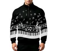 Generisch 2027 Sudadera para hombre sin capucha Sudadera ligera Ajuste Deportivo Material Suave Ropa de calle Casual para una capa óptima y fácil
