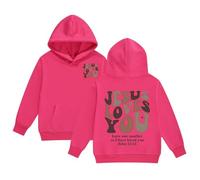 Generisch 2027 - Sudaderas con capucha y sudaderas para niñas para niños pequeños hasta niños grandes Sudadera con capucha Letras Manga Larga Bolsillo Chaqueta con Capucha, Rosa intenso., 1-2 años