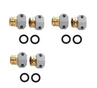 Generisch 3 acopladores de manguera de aleación de aluminio para manguera de jardín para jardinería al aire libre y cuidado del césped, conector de conexión inoxidable