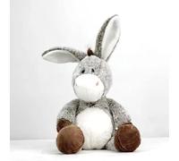Generisch 32 cm gris Trotro El pequeño burro peluche - Muñeca de burro de pie y colgante, juguete de peluche suave y realista para abrazar y jugar