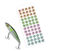 Generisch 3D Fish Eye - Fishing | Fly Tying Lures - Señuelo artificial y atadura de moscas, 1 pieza accesorios para lagos de mar, plata roja y oro ojo de pez, juego de pesca, diseño realista, piezas