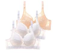 Generisch 3er-Pack Damen-BHS mit bügel, Push-up-BH-Set, Sexy Bustier-Sport-BH, trainings-BH (Beige, 75B)