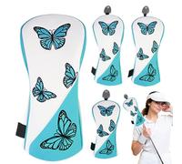 Generisch 4 fundas para cabeza de de golf, diseño de , piel sintética, fácil deslizamiento, para hombres, novios, padres, abuelos, amantes del golf y golf al aire libre