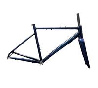 Generisch 43cm/47cm/52cm Bucket Axle Bike Frame 700C Bicycle Carbon Fiber Front Fork Thru Road Seat Tube 27.2(Blue 1,43cm(155-162cm))