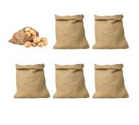 Generisch 5 bolsas de yute reutilizables de 39,9 x 59,9 cm, grandes bolsas de yute, para zanahorias, patios, suelos, arenas, cultivos, granjas, cocina